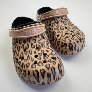 NWOT Croc | Classic Fur Lined Clogs - Cheetah - Womens Size 7